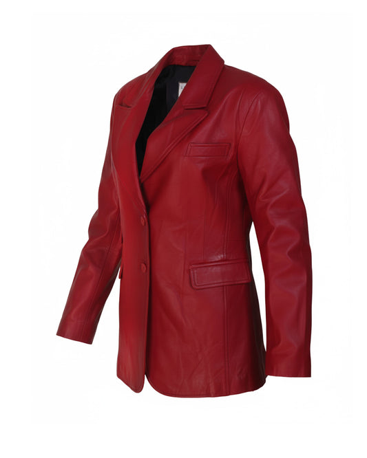 Women's Crimson Luxe Blazer Jacket