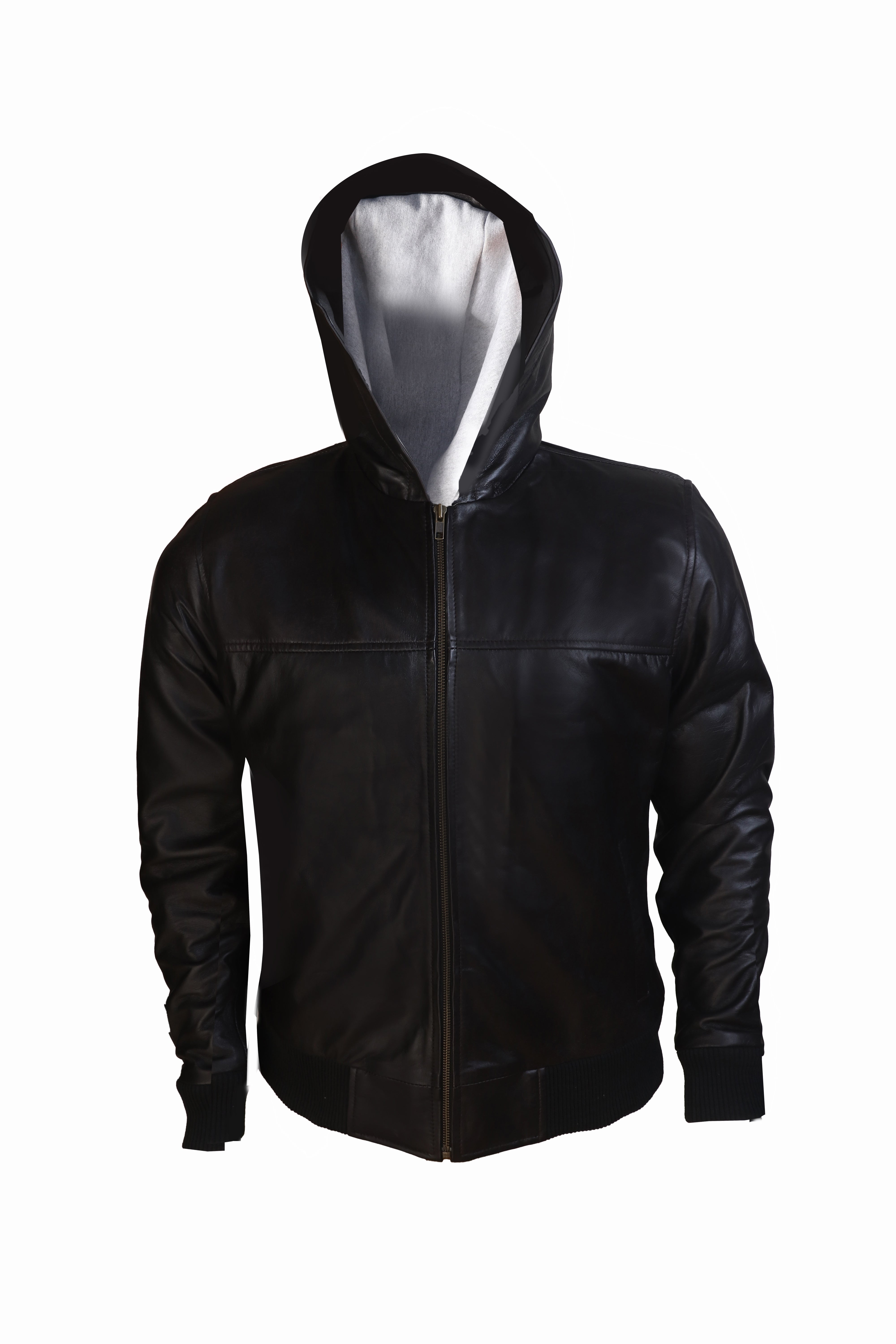 Men's Shadow Hooded Leather Jacket