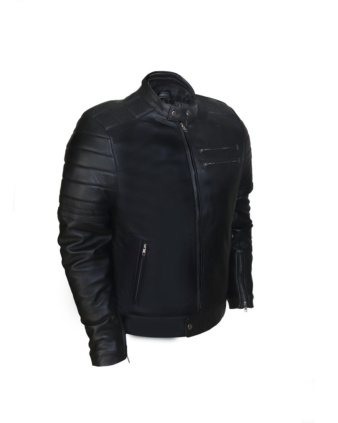 Men's Black Moto Racer Jacket