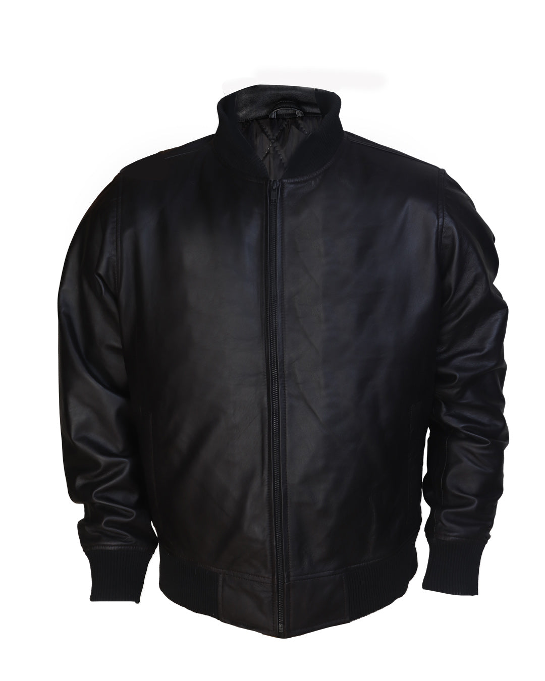 Men’s Black Minimalist Leather Jacket