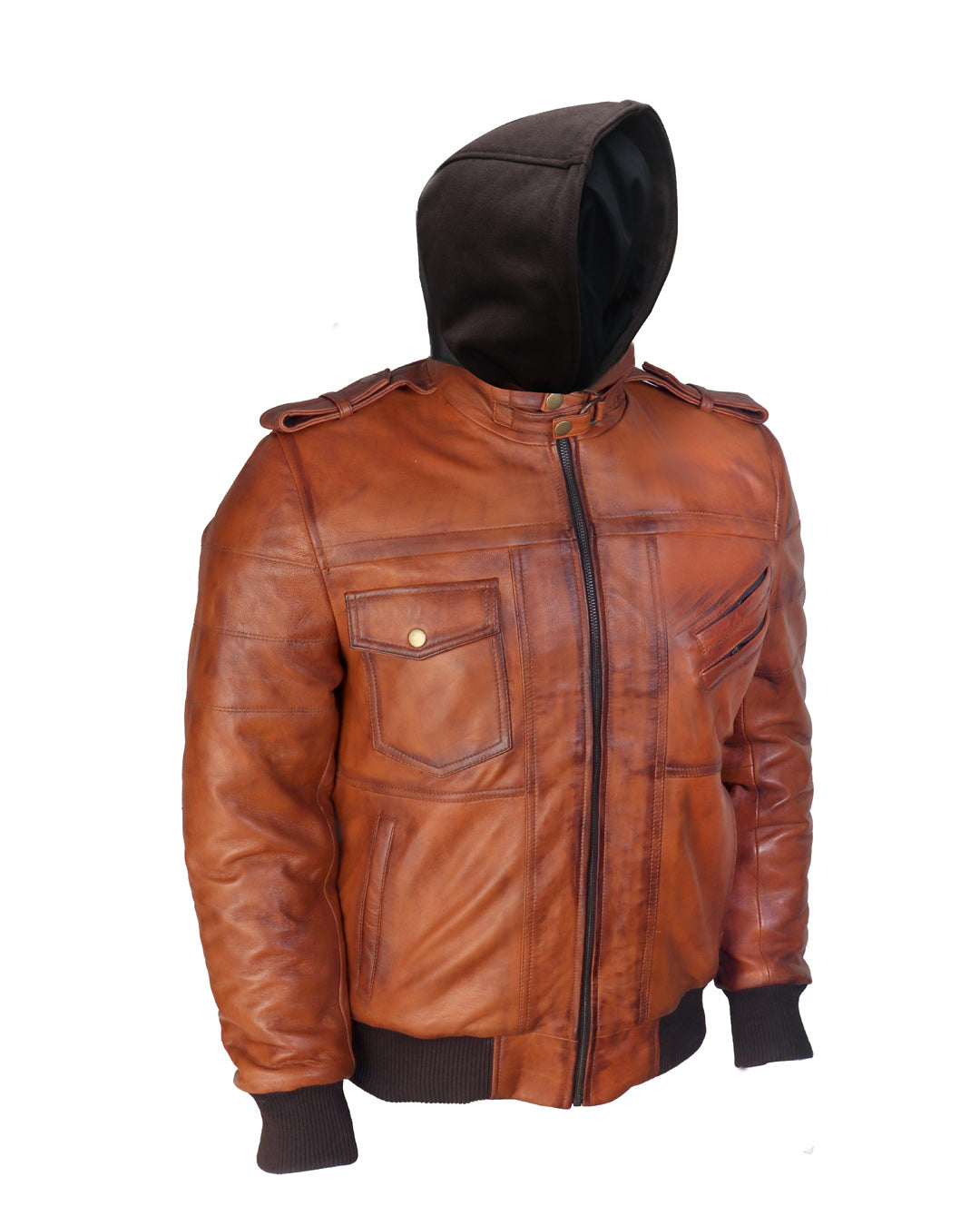 Men's Vintage Brown Hooded Ranger Jacket