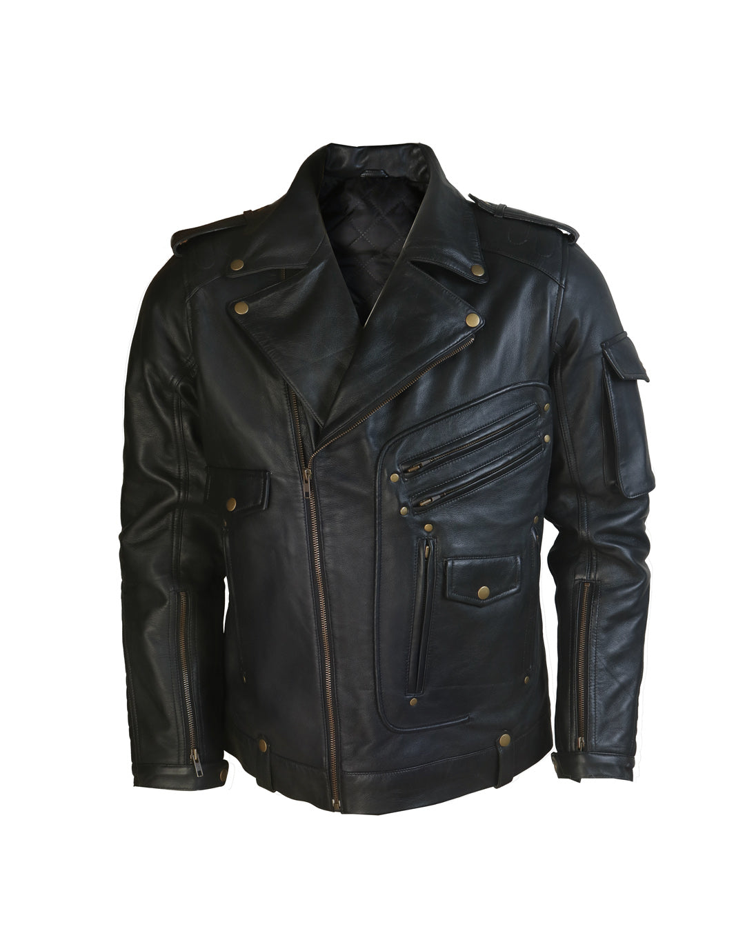 Men's Tactical Black Biker Jacket