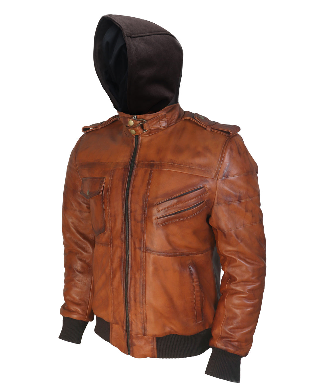 Men's Vintage Brown Hooded Ranger Jacket