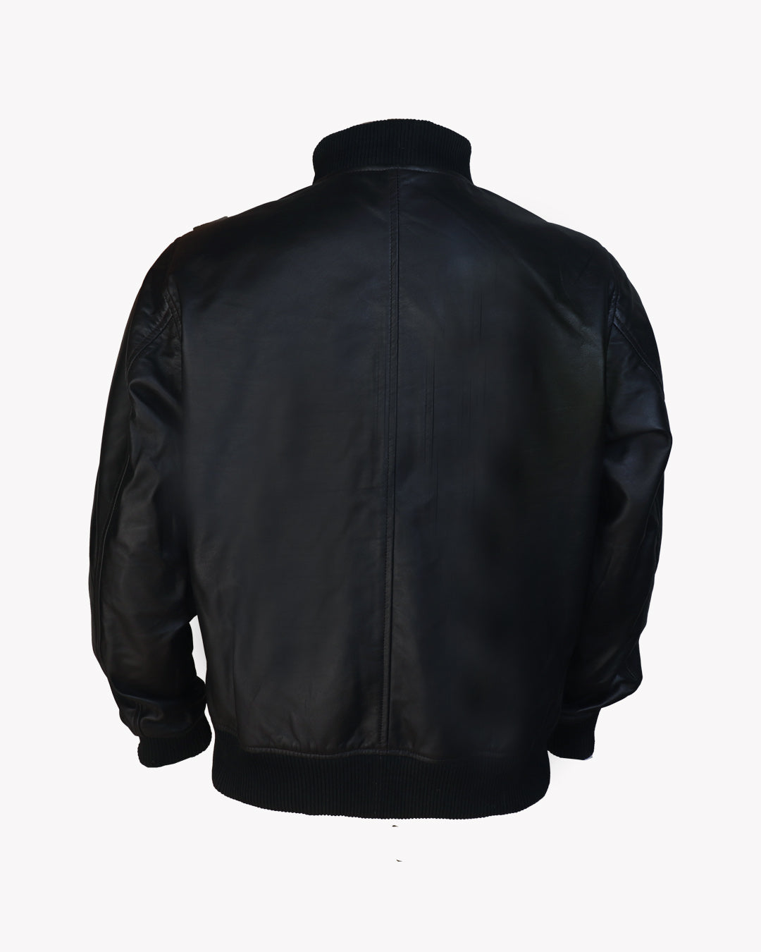 Men’s Black Minimalist Leather Jacket