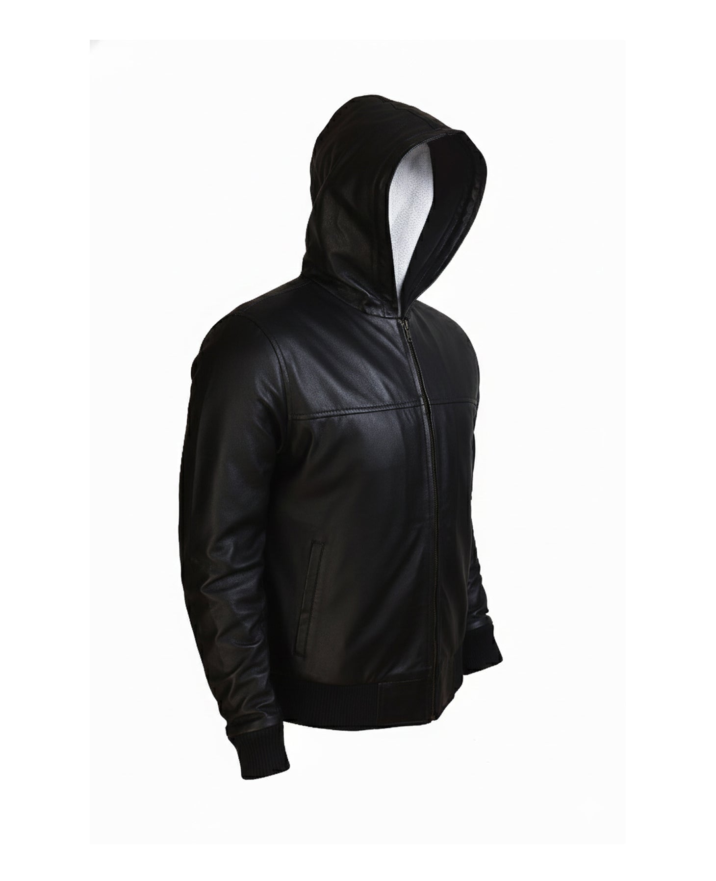 Men's Shadow Hooded Leather Jacket